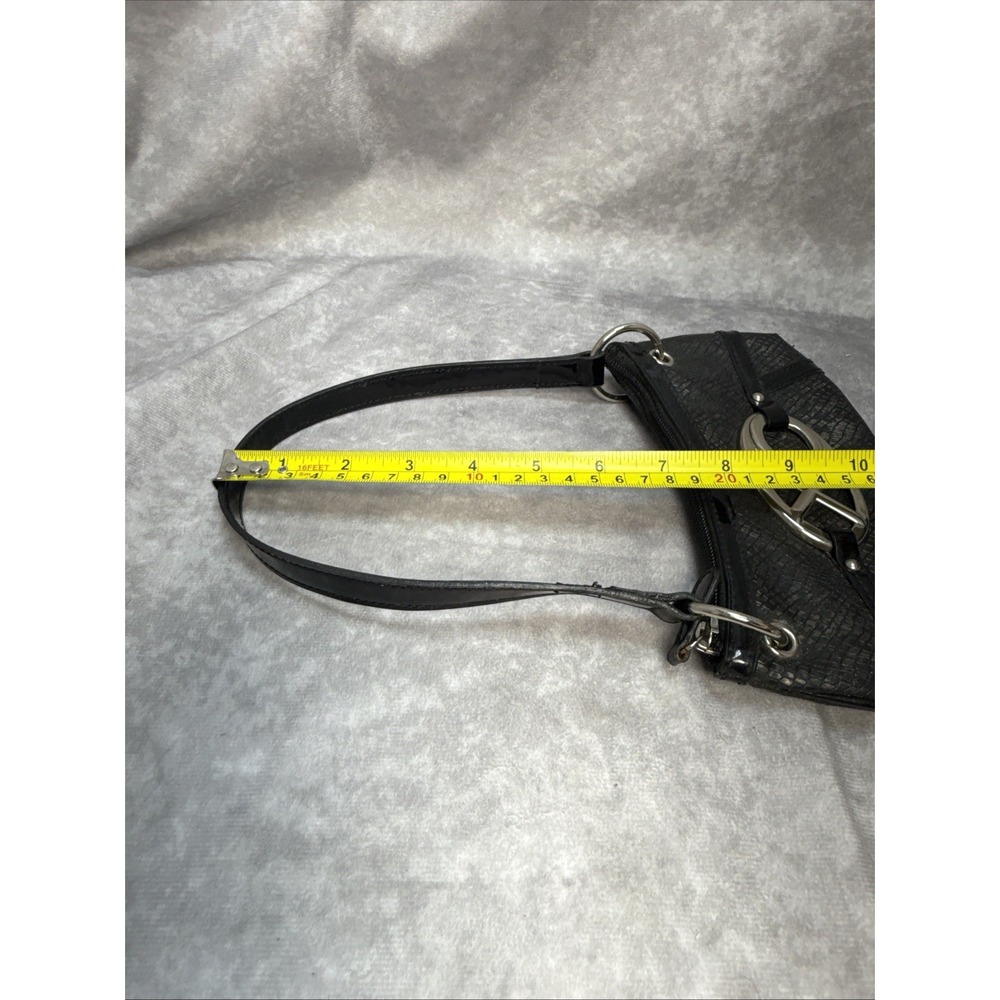 Vintage Y2K XOXO black snakeskin textured mini shoulder bag VGUC - Picture 13 of 13